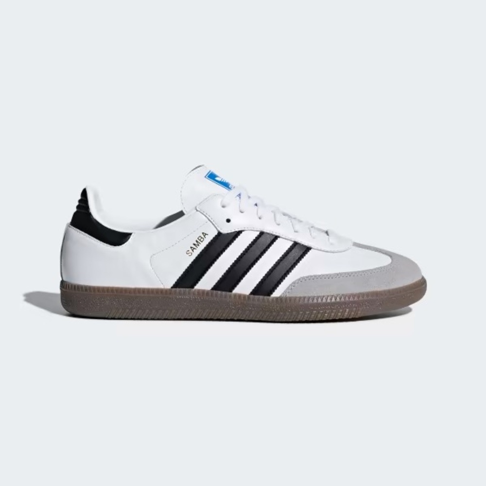 NEW, NEVER WORN Adidas Sambas (white + black)